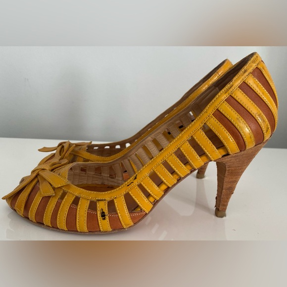 MINE DE RIEN PEEP TOE PUMPS - Picture 3 of 9